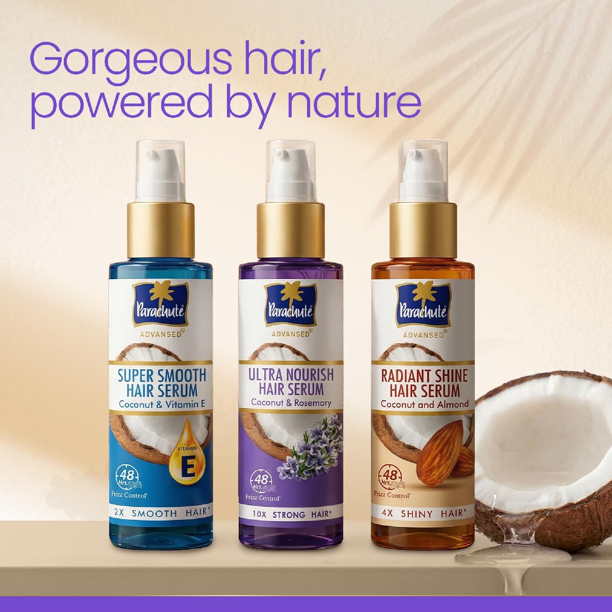 Parachute Advansed Ultra Nourish Hair Serum | Coconut & Rosemary | 48 Hr Frizz Control | 10X Strong Hair | 100ml