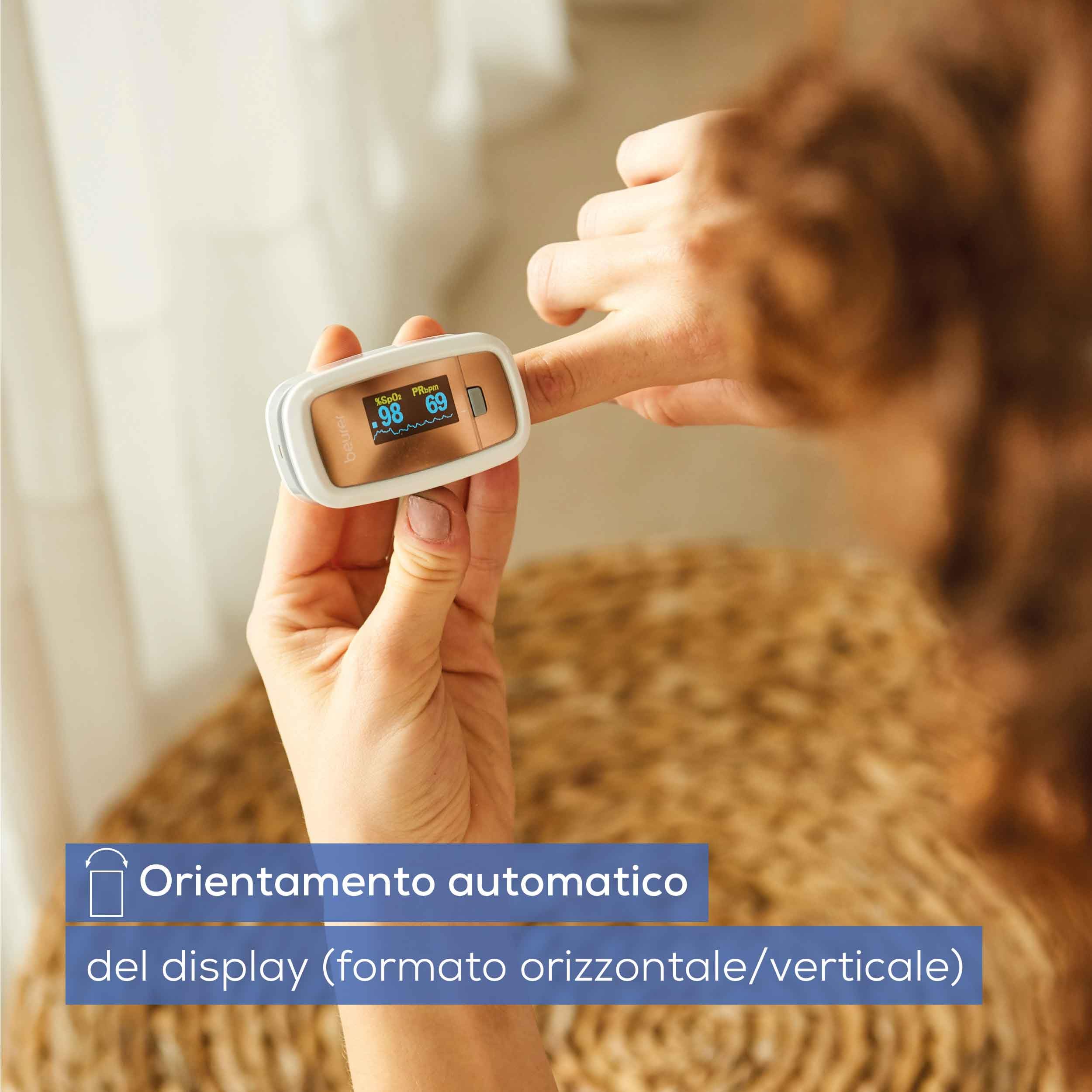 Beurer PO30 Pulse Oximeter, Blood Oxygen Saturation & Heart Rate MonitoR, Grey