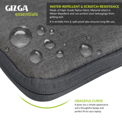 Gizga Essentials Laptop Bag Sleeve Case Cover Pouch for 15.6 Inch Laptop/MacBook, Side Handle, Multiple Pockets, Water Repellent, Shock Absorber, Grey