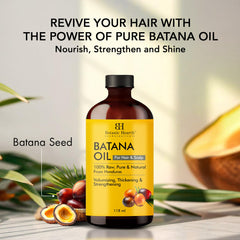 Botanic Hearth Raw Batana Oil for Hair Growth | 100% Pure & Unrefined | For Thicker, Stronger Hair - 118 ml | Glammy.lk