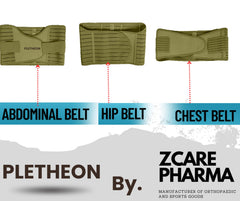 PLETHEON 3-in-1 Postpartum Abdominal Belt for Women – Belly, Waist & Pelvis Support | Post Pregnancy Recovery Belt | Maternity Tummy Wrap for Slimming & Back Pain Relief (Green)