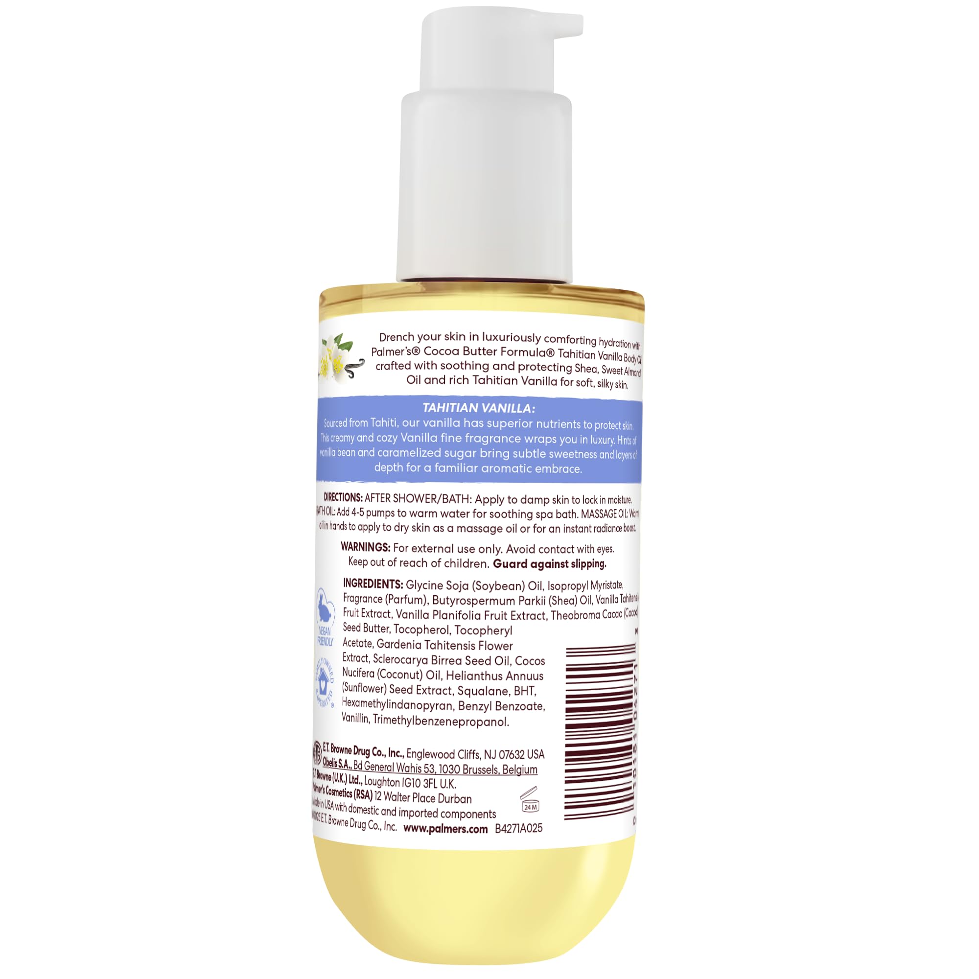 Palmer's Tahitian Vanilla Body Oil, Cocoa Butter Formula 192ml