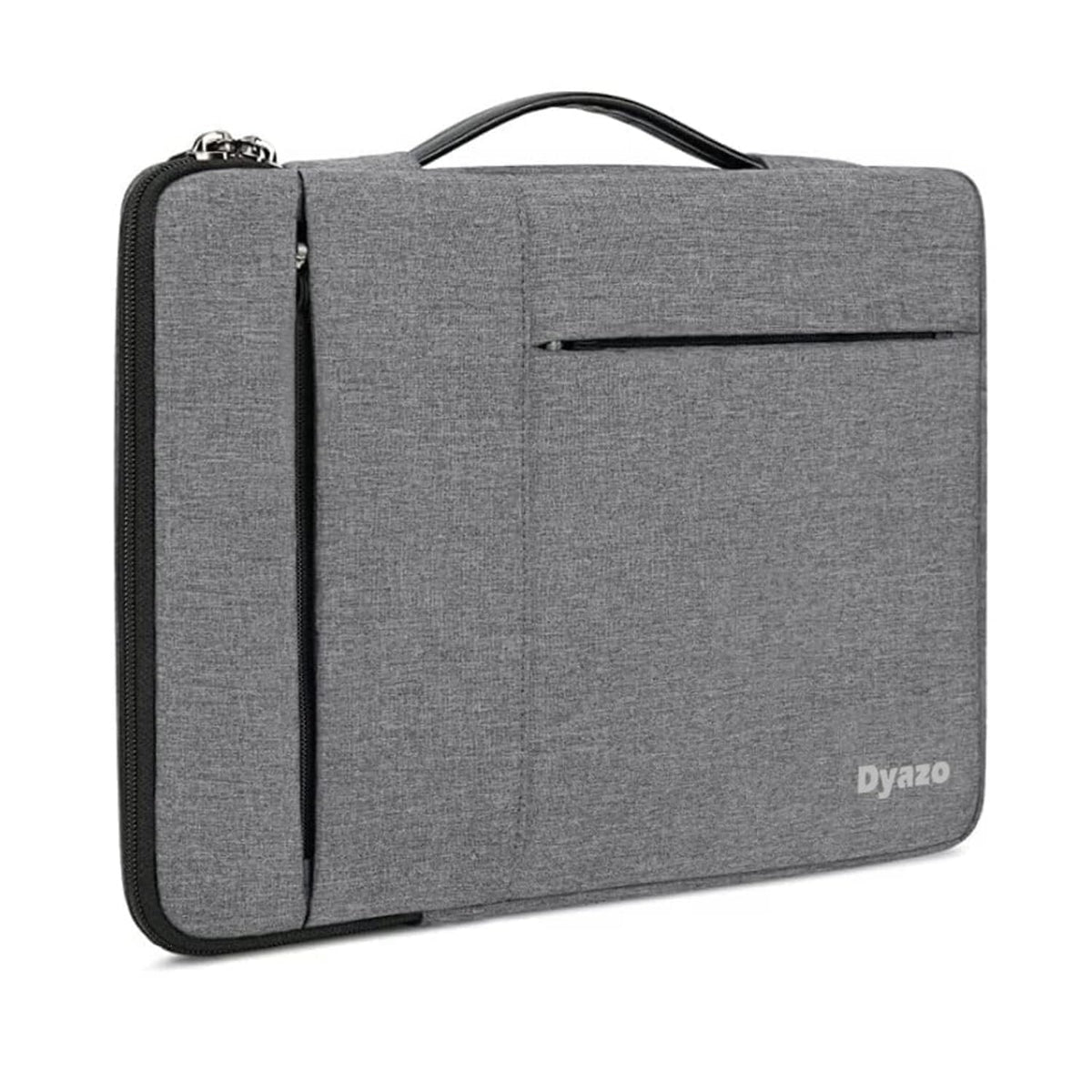 DYAZO Laptop Sleeve/Cover with Handle & Two Front Accessories Pockets Compatible for Apple, Dell, Lenovo, Asus, Hp, Samsung, Mi, MacBook and Other Notbooks (Grey)