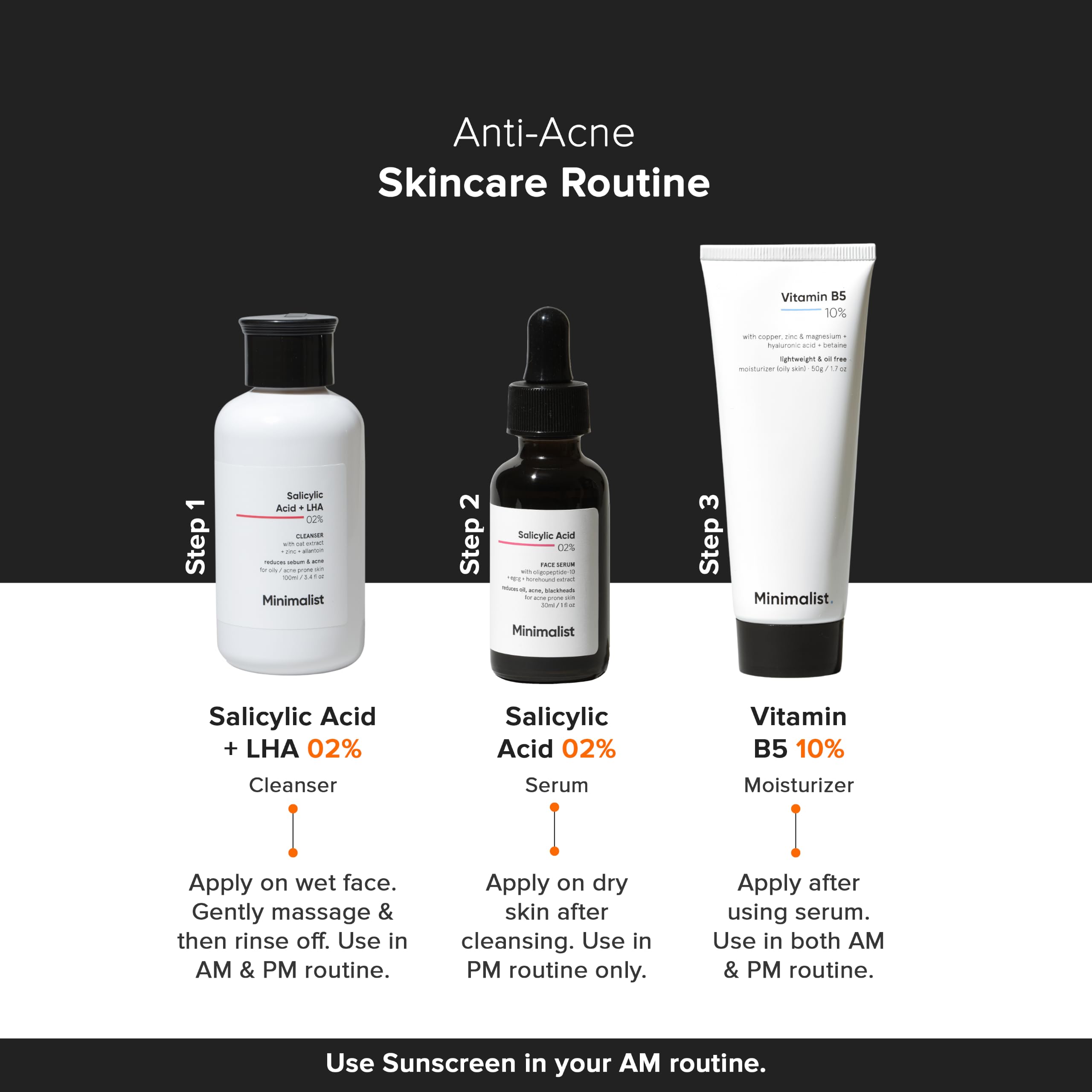 Minimalist 2% Salicylic Acid Serum for Acne & Blackheads | BHA Exfoliating Anti Acne Serum for Pore Cleansing & Oil Control | Pore Tightening Treatment for Oily & Acne-Prone Skin | 30ml