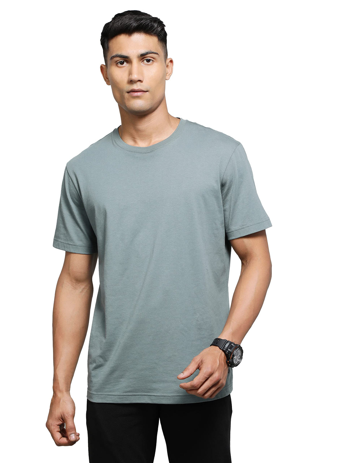 Jockey Men's Super Combed Cotton Rich Solid Round Neck Half Sleeve T-Shirt (Style_2714_Balsam Green) - Apparel from Jockey - Shop in Sri Lanka at Arcade.lk