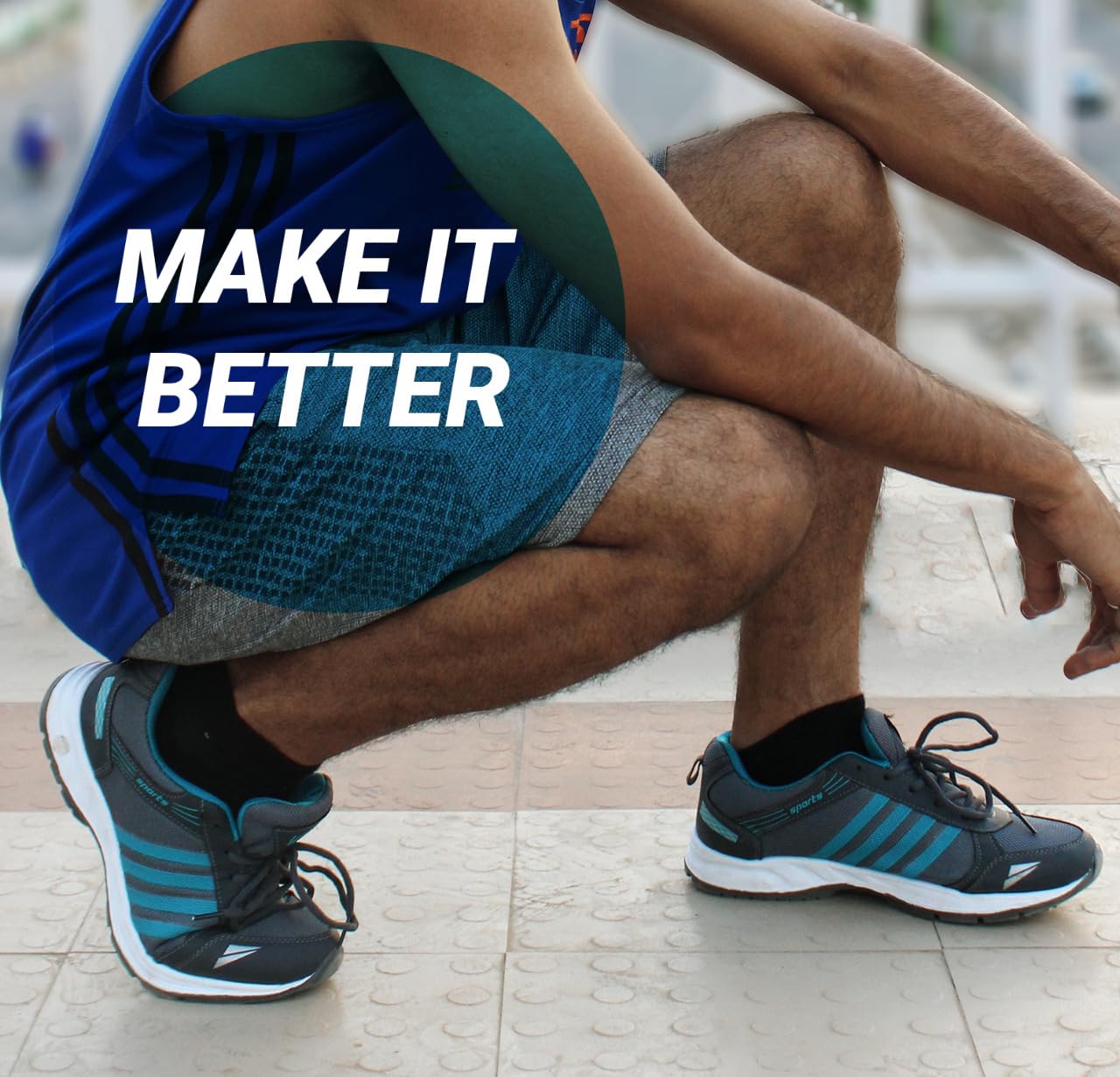 ASIAN Men's Wonder-13 Firozi Mesh Sports Running Shoes (Green) 7 UK - Shoes from ASIAN - Shop in Sri Lanka at Arcade.lk