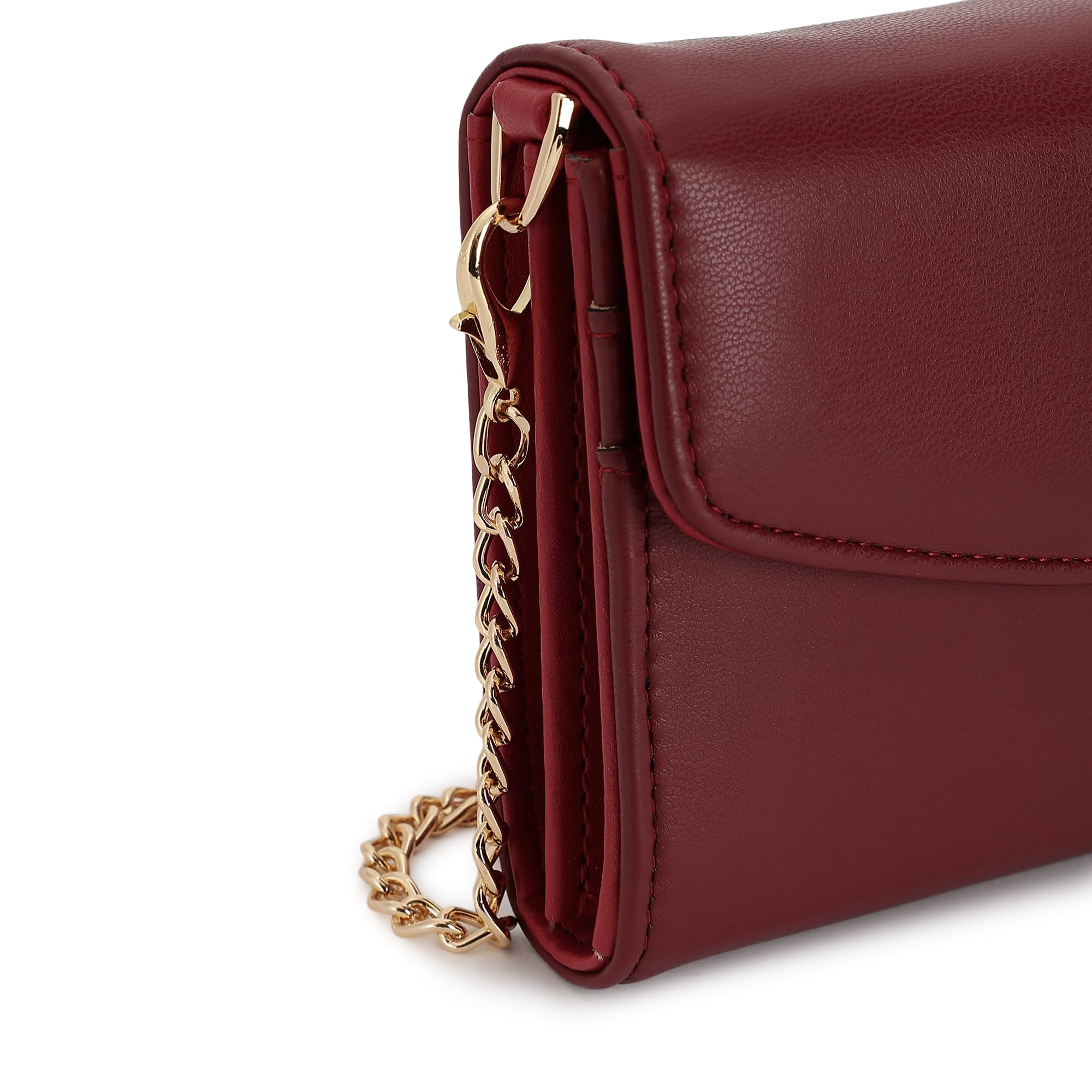 Fastrack Women's Linklet Clutch | Detachable Chain, Card & Cash Slots, Magnetic Flap | Modern Evening Bag | 6 Months Warranty