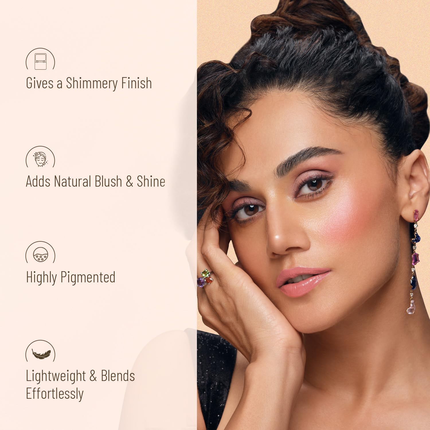 Swiss Beauty Mini Baked Shimmer Blusher And Highlighter Palette For Face Makeup| Multicolor-5, 7 Gm