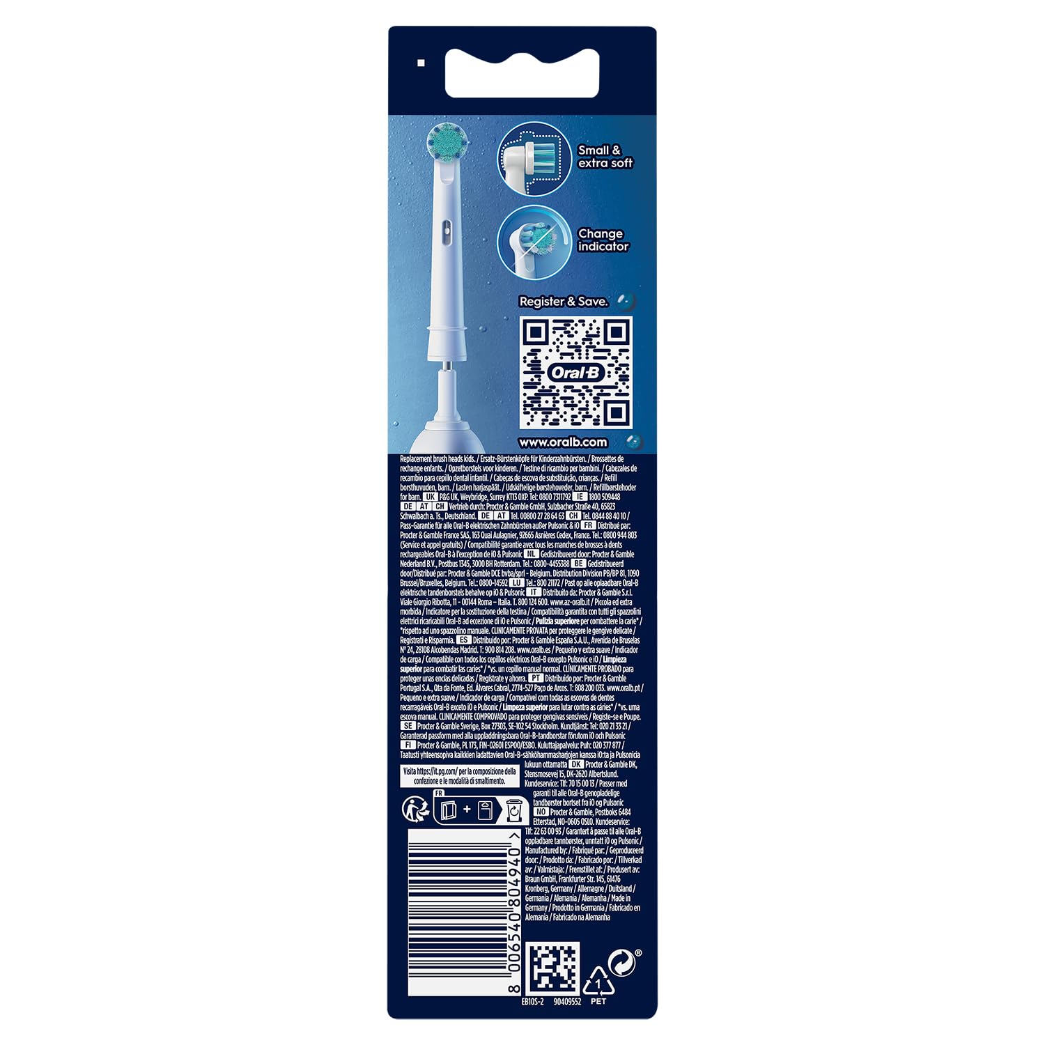 Oral-B ORIGINAL Kids Rechargeable Electric Toothbrush Soft Replacement Brush Heads [10X POWERFUL THAN COMPATIBLE PRODUCTS],Spider Man, 2 Refills, Deep clean between teeth