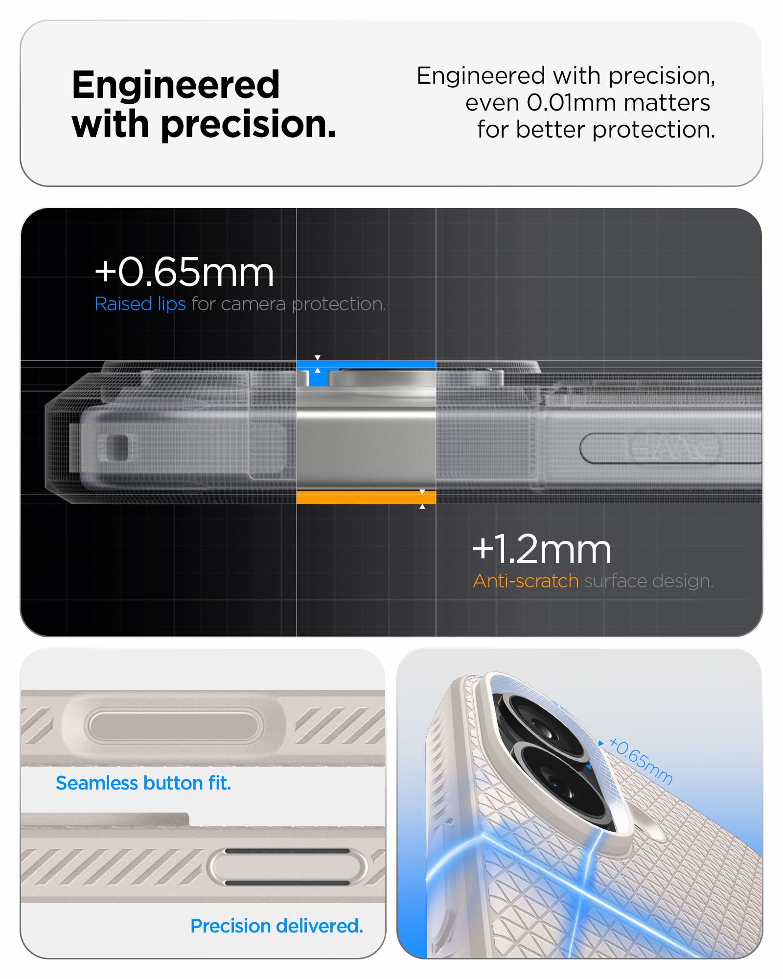 Spigen Liquid Air Back Cover Case for iPhone, Durable Protection, Air Cushion Technology - TPU | Matte Black