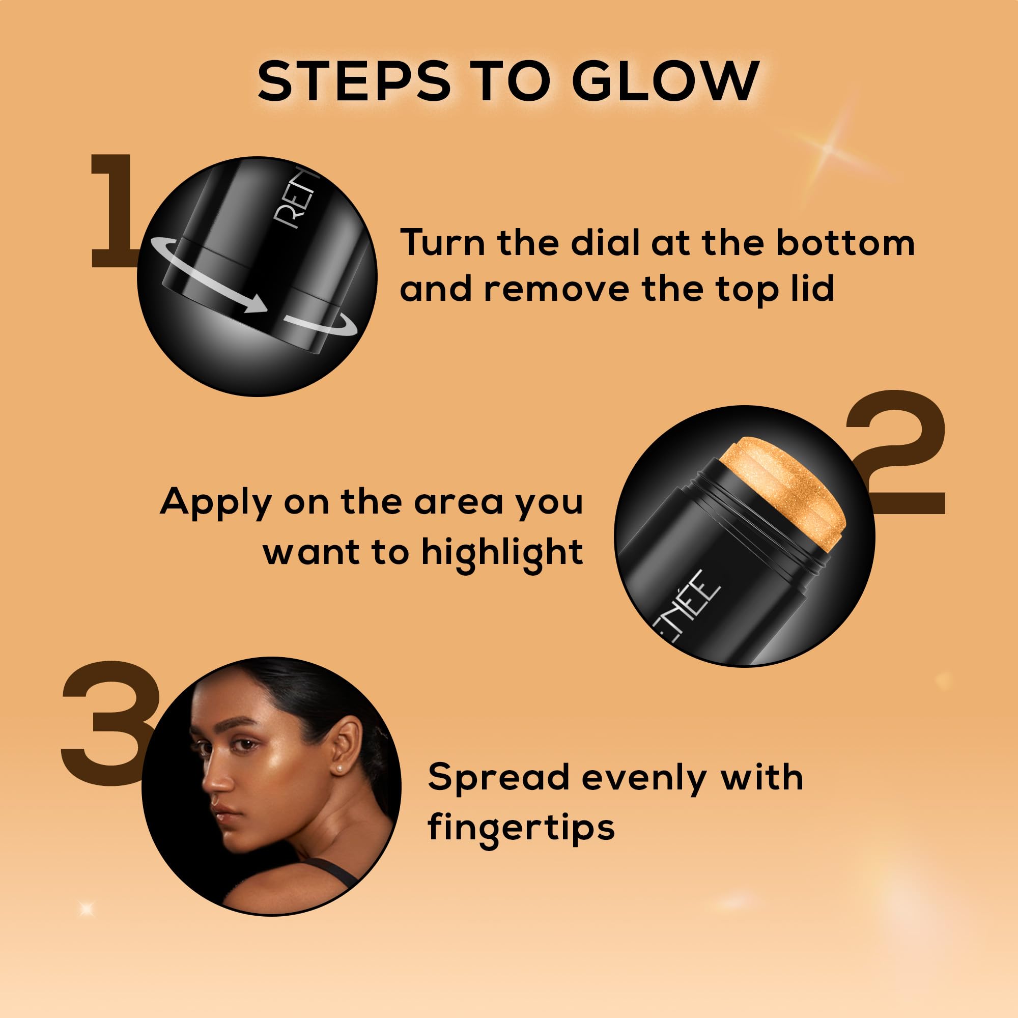 RENEE Hot Shot Face & Body Glowstick 30gm, Moisturizing, Weightless, Shimmery Finish Illuminating Stick | Infused With Rosehip & Avocado Oil, Boosts Skin Radiance Instantly