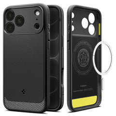 Spigen Rugged Armor MagFit Case for iPhone 17/18 Pro Max, Matte Black