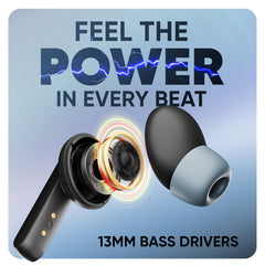 Mivi DuoPods Sync in Ear Earbuds | 60H Playtime Bluetooth Earphones Wireless | Earbuds ENC for Clear Calls | 13mm Drivers Ear Buds Wireless | Gaming Mode | BT 5.3 TWS ENC Earbuds Style | Earpods