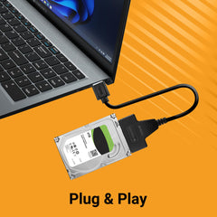 ZEBRONICS UTS100 USB 3.0 to SATA Adapter for 2.5 HDD/SSD with Plug & Play, Durable Material, Super Fast Transfer, Upto 5 Gbps, Black