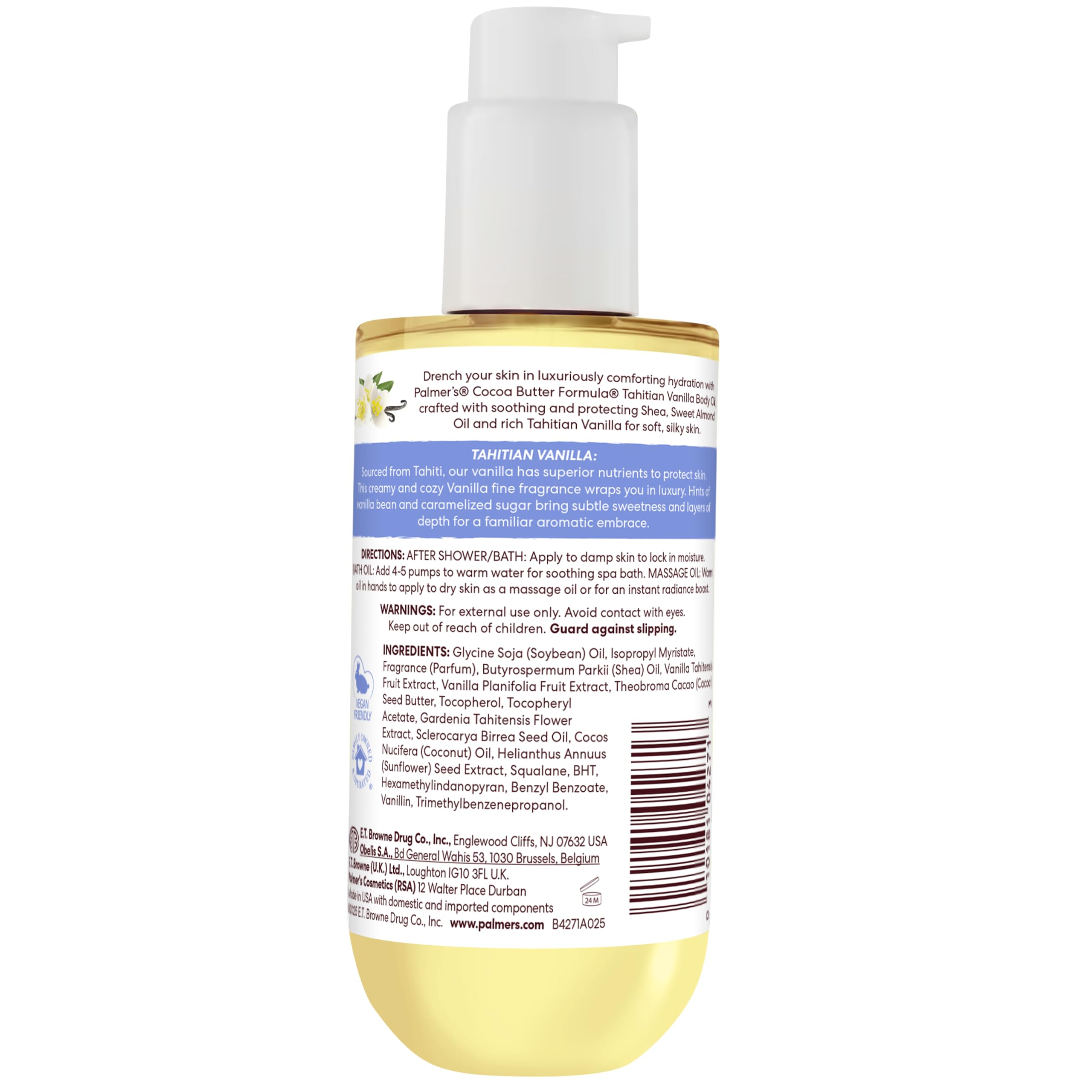Palmer's Tahitian Vanilla Body Oil, Cocoa Butter Formula 192ml
