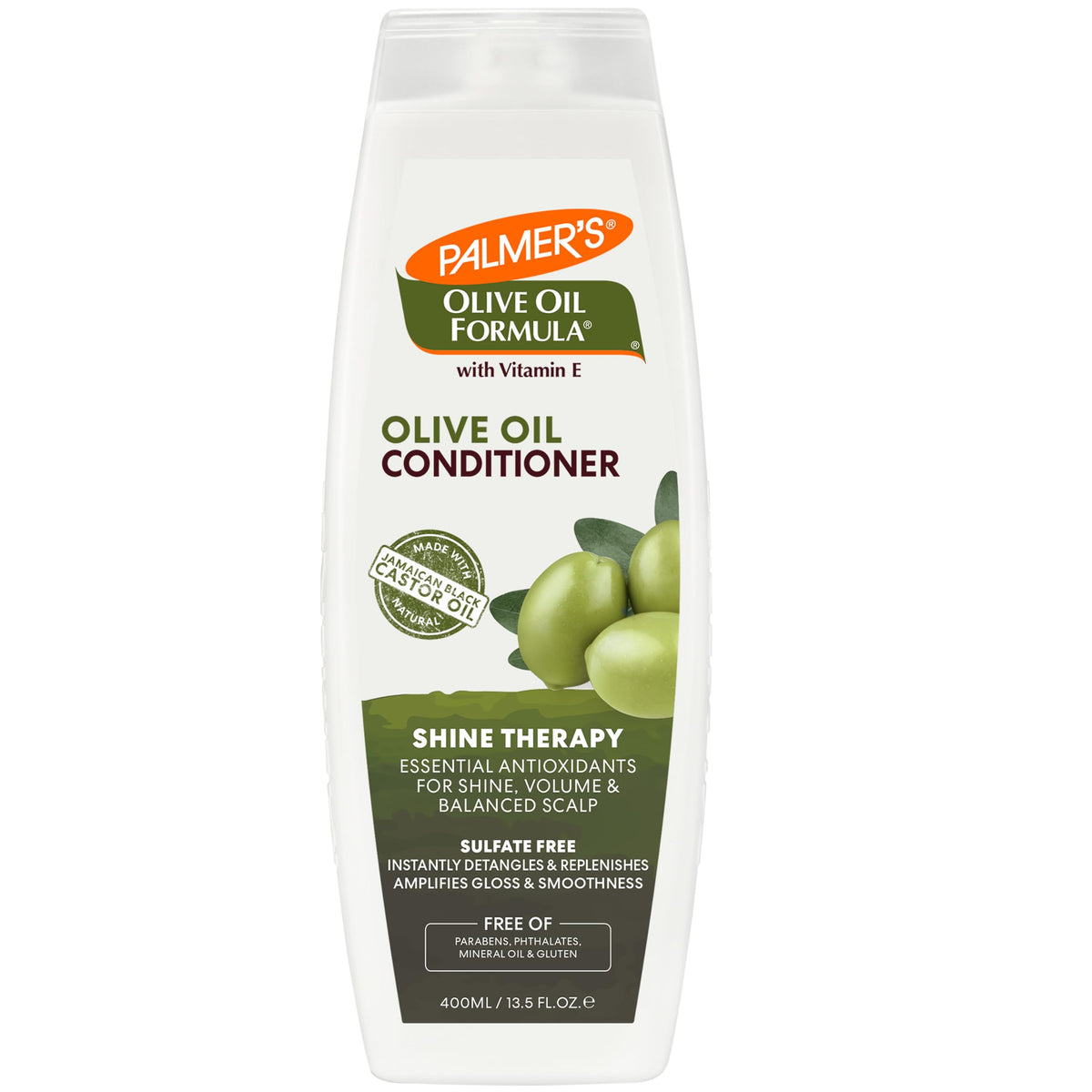 Palmer's Olive Oil Conditioner For Shine, Volume & Balanced Scalp, Free Of Sulfates, Parabens, Phthalates, Mineral Oil & Gluten - 400Ml,1 Count