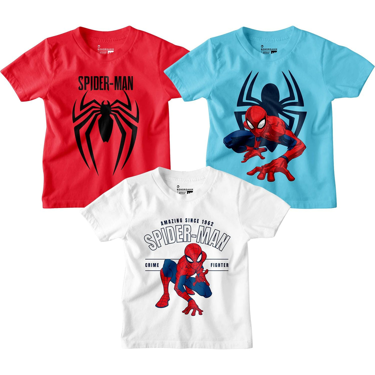 Bon Organik Boy's Regular Fit T-Shirt (BON11237_Multi_10-11Y)
