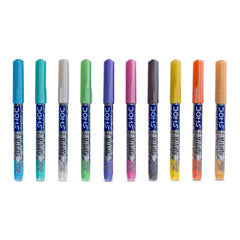 DOMS Metallist Series Metallic Brush Pen (10 Assorted Shades)