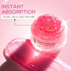 RENEE Pink Therapy Hydrolyzed Collagen Overnight Sleep Jelly Mask | Hydrates, Repairs, Smoothens & Plumps Skin | Peptides, Niacinamide & Hydrolyzed Collagen Enriched | 50 gm