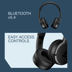 boAt 2025 Launch Rockerz 411, 40Ms Low Latency, 40Hrs Battery, 40Mm Drivers, ENx Tech, Stream Ad Free Music via App Support, Bluetooth Headphones, Wireless Over Ear Headphone with Mic (Active Black)