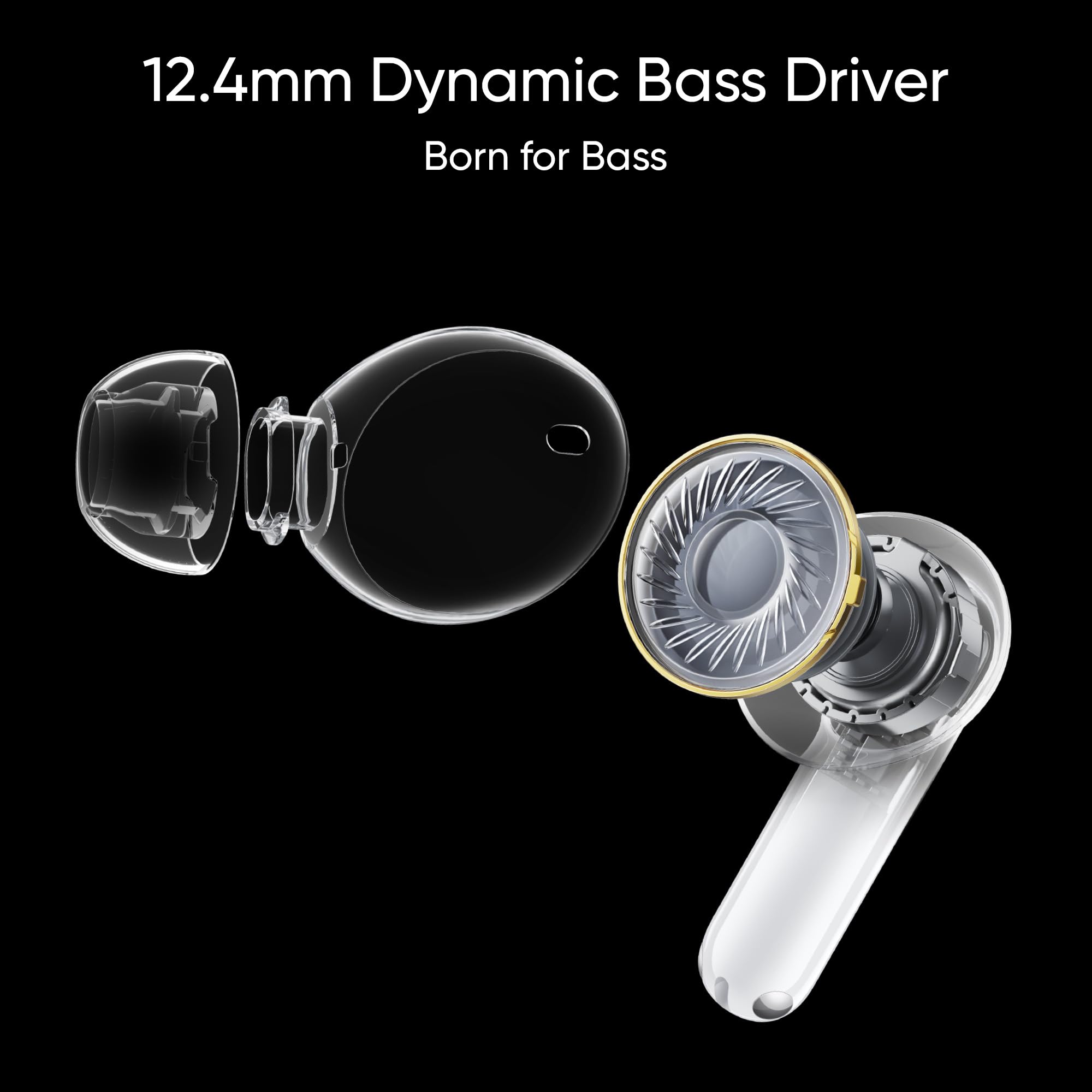 realme Buds T300 TWS earbuds with 40H Play time,30dB ANC, 360° Spatial Audio with Dolby Atmos, 12.4 mm Dynamic Bass Boost Driver, IP55 Water & Dust Resistant, BT v5.3 (Stylish Black) - Wireless Accessory from realme - Shop in Sri Lanka at Arcade.lk