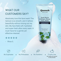 QUENCH BOTANICS Quench Snail Mucin Collagen Boost Face Wash 100ml