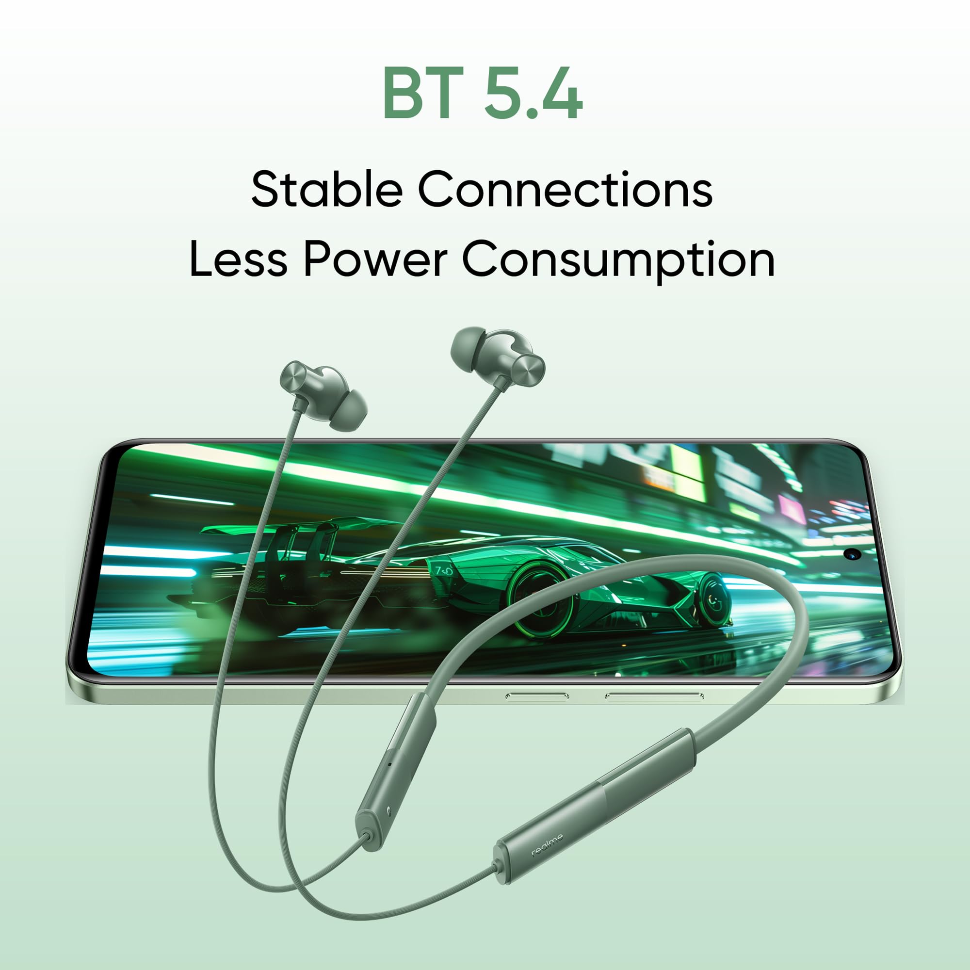realme Buds Wireless 3 Neo in Ear Bluetooth Neckband with 13.4 Mm Dynamic Bass Boost Driver,Upto 32 Hours Playback,Fast Charge,Ai Enc,45Ms Low Latency,Ip55 Dust&Water Resistannt&Bluetooth V 5.4 Green