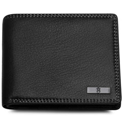 HORNBULL Stella Mens Black Purse | Stylist Mens Wallet with RFID Blocking | Wallet Men Brown Genuine Leather Gift Set
