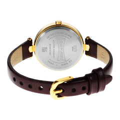 Titan Sonata Gold Edit Quartz Analog Champagne Dial Brown Leather Strap Watch for Women - NR87043YL02W