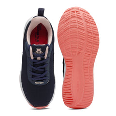 ASIAN FIREFLY-09 Max Cushion Technology Lightweight Eva Sole with Memory Foam Insole Casual & Sports Sneaker Shoes for Women & Girls Navy Pink, 4 UK