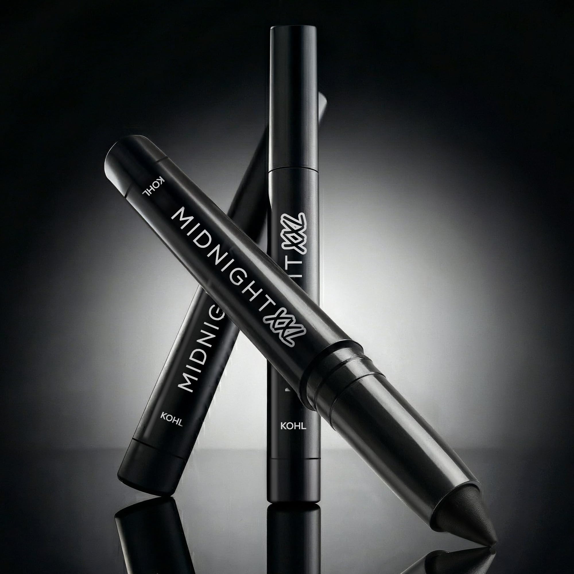 RENEE Midnight XXL Kajal | Black Kohl Pencil with Built-in Sharpener | Waterproof, Smudge-proof, 24Hr Long-Lasting | Ultra-Rich Pigment, Smooth Glide | 1.5g