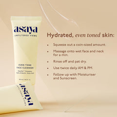 Asaya Dark Spot Removal Face Wash | Fades Spots, Acne Marks & Evens Tone | MelaMe™ Complex, Kojic Acid & Alpha Arbutin Face Wash With Pre + Probiotics | Both Women & Men | 100ml