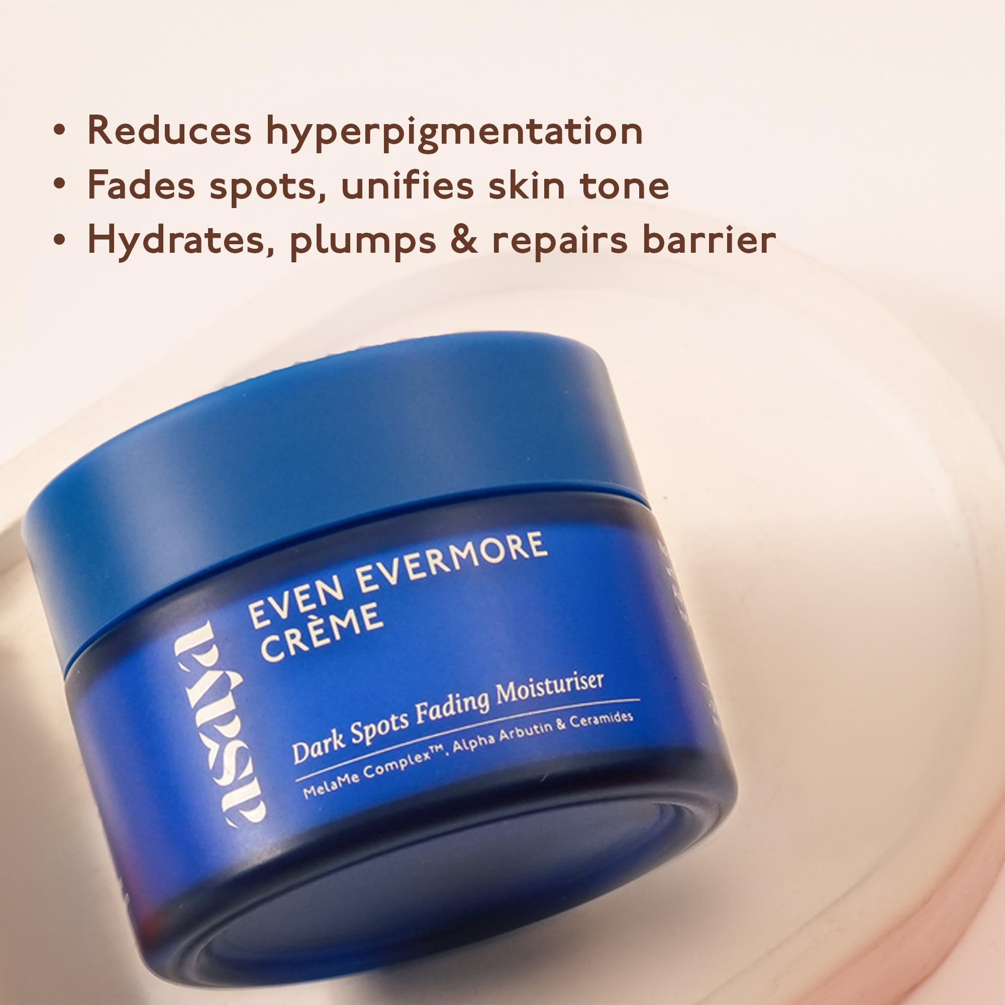 Asaya Ceramides Moisturizer with Alpha Arbutin | Dark Spots & Acne Marks Removal Cream | MelaMe™ Complex for Hyperpigmentation & Even Skin Tone | Barrier Repair & Deep Hydration | 50g
