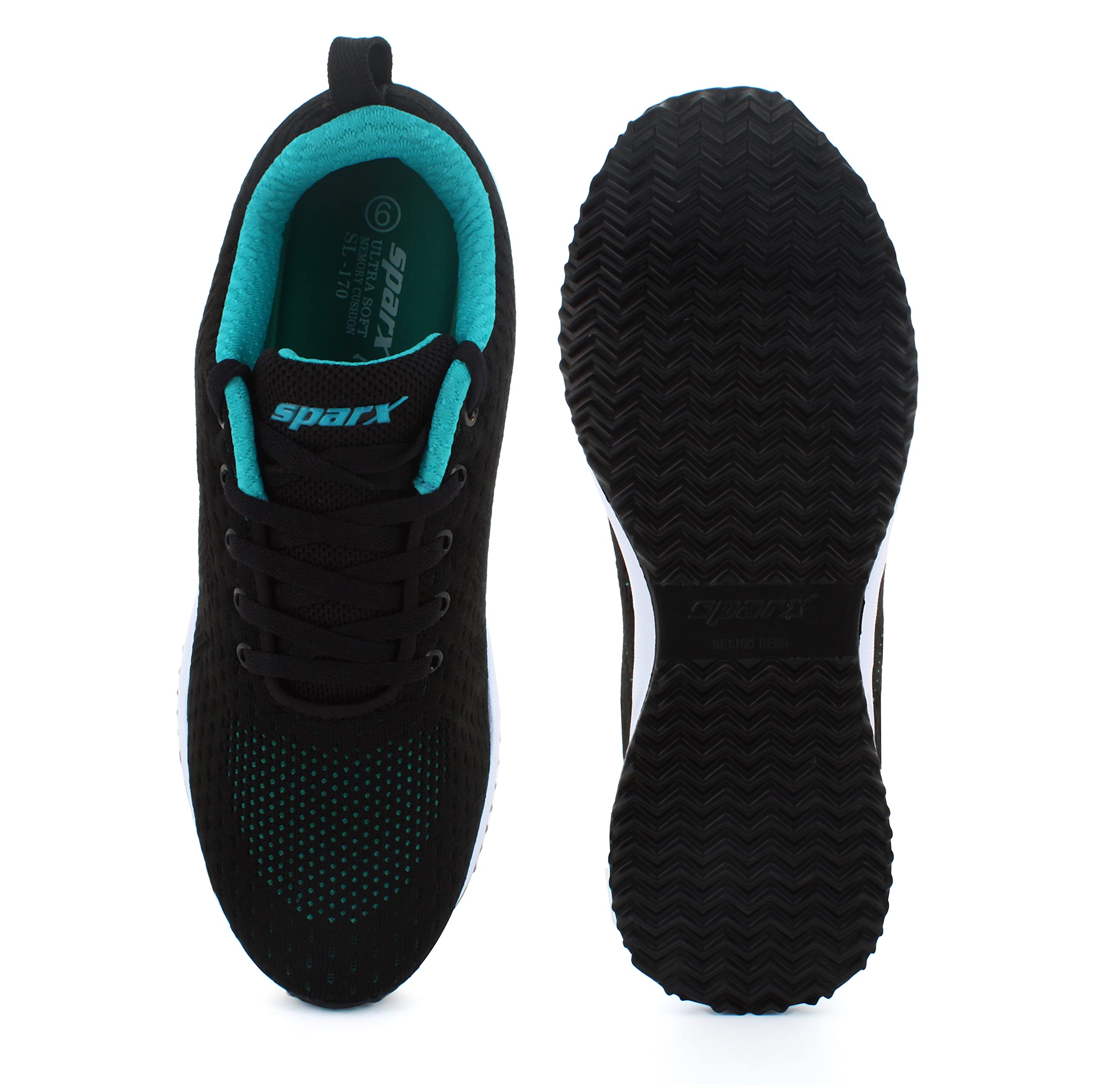 Sparx Women's SX0170L Black Mint Green Running Shoe-6 UK (SX0170LBKGM0006)