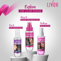Livon Hair Serum, For Dry & Frizzy Hair | Provides shine , smoothness & damage protection| Leave in serum for women & Men| With Vitamin E & Argan Oil | 100ml