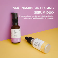 Deconstruct 0.2% Retinol + 10% Niacinamide Face Serum Combo | With Peptide & Alpha Arbutin | Reduces Fine Lines, Dark Spots & Acne Marks | For Men & Women | Beginner Friendly | 30ml each | Pack of 2
