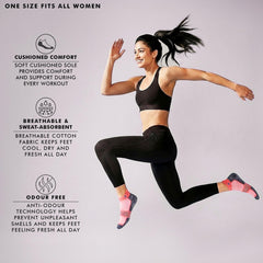 Supersox Ankle Length Socks for Woman | Combed Cotton | Durable & Breathable | Anti-Odor & Antibacterial | Pink, Beige & Sky Blue | Free Size | Free Size | Pack of 3