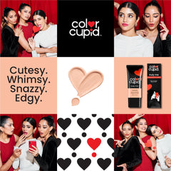 Color Cupid Truly Me Liquid Foundation | High Coverage, Easy Blend | Everyday Comfort, Longwear, Second skin finish | Triple power of Niacinamide, Ceramides and Hyaluronic Acid | Vanilla | 30ml