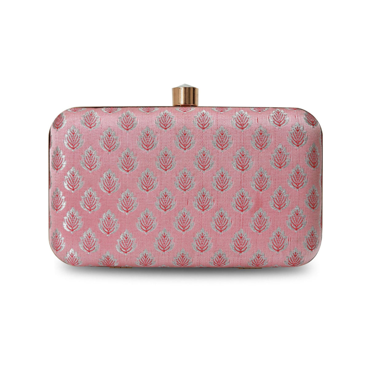 THE TAN CLAN Classic Pink Box Clutch Purse Luxury HandBags for Women Bag for Women | Elegant Evening Handbag, Stylish Purse with Magnetic Closure | Glammy.lk