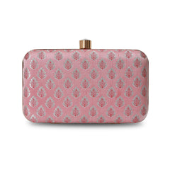 THE TAN CLAN Classic Pink Box Clutch Purse Luxury HandBags for Women Bag for Women | Elegant Evening Handbag, Stylish Purse with Magnetic Closure | Glammy.lk