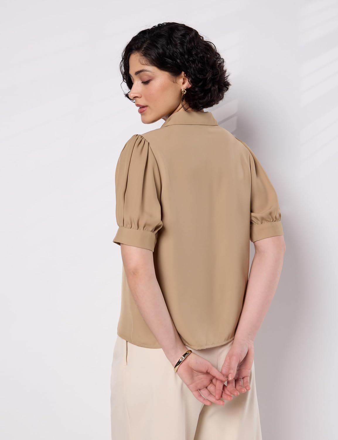 Symbol Premium Women's Polyester Collared Top | Regular Fit | Desk-to-Dinner (Available in Plus Sizes)