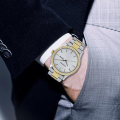 Titan Quartz Analog with Day and Date Silver Dial Stainless Steel Strap Watch for Men-NS1650BM03/NT1650BM03