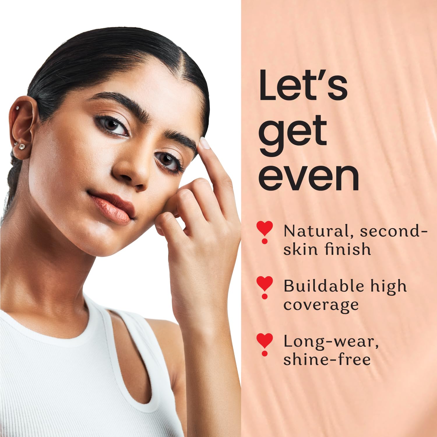 Color Cupid Truly Me Liquid Foundation | High Coverage, Easy Blend | Everyday Comfort, Longwear, Second skin finish | Triple power of Niacinamide, Ceramides and Hyaluronic Acid | Vanilla | 30ml