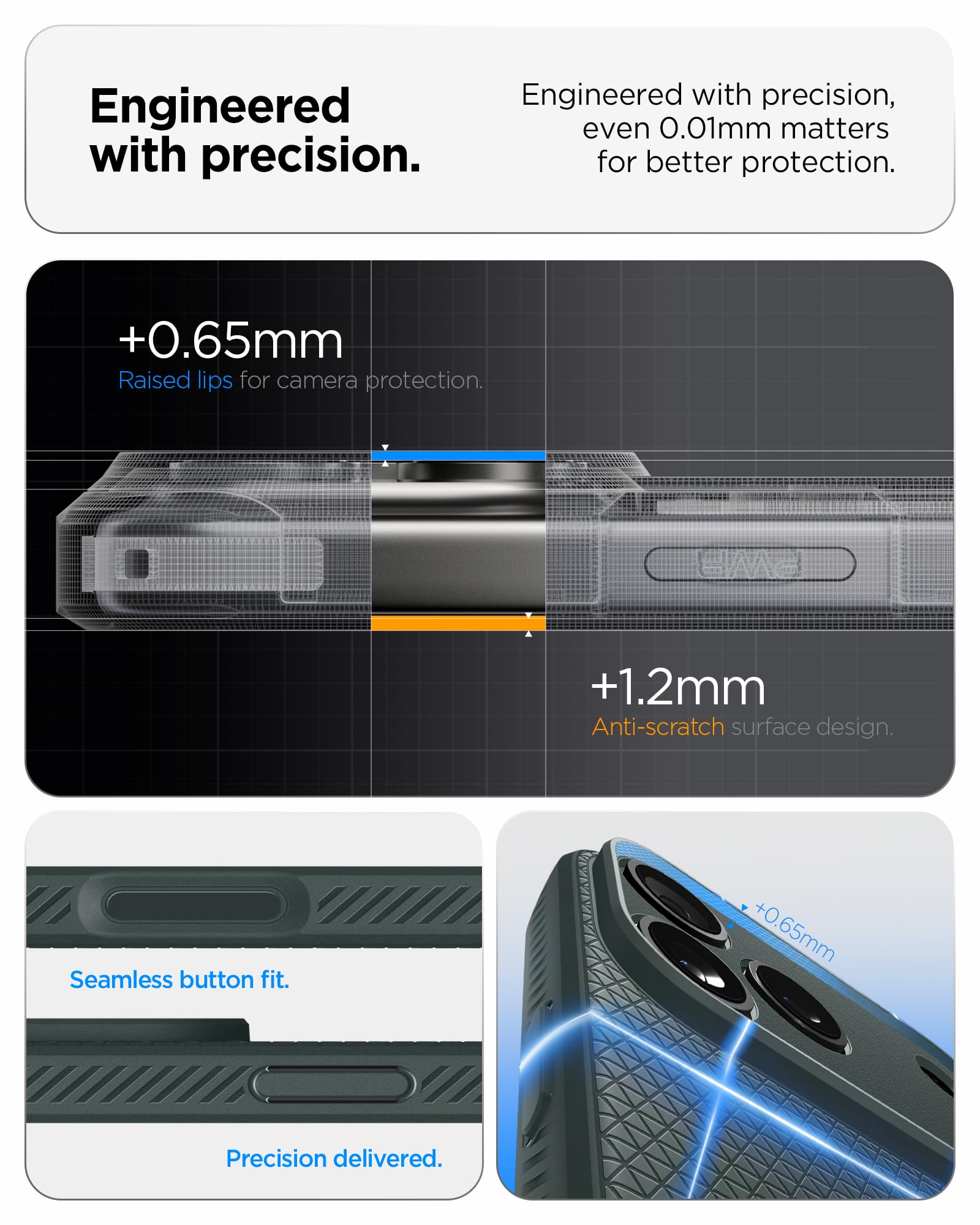 Spigen Liquid Air Back Cover Case for iPhone, Durable Protection, Air Cushion Technology - TPU | Matte Black
