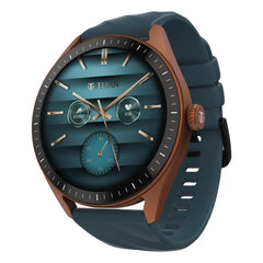 Titan Crest 2.0 Smart Watch for Man & Women, 1.43" AMOLED Display, Silicone Strap, BT Calling, Tailored Activity Tracker, 100+ Sports Modes, Fast Charging, Smart Watches for Women Latest & Men (Teal)