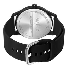 Matrix Minimalist Dial with Softest Silicone Strap Analog Wrist Watch for Men & Boys (Black)