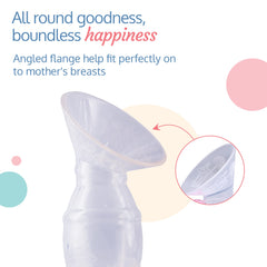 LuvLap Silicone Breast Milk Catcher/Saver, Food Grade, 100% Silicone, 100ml (White)