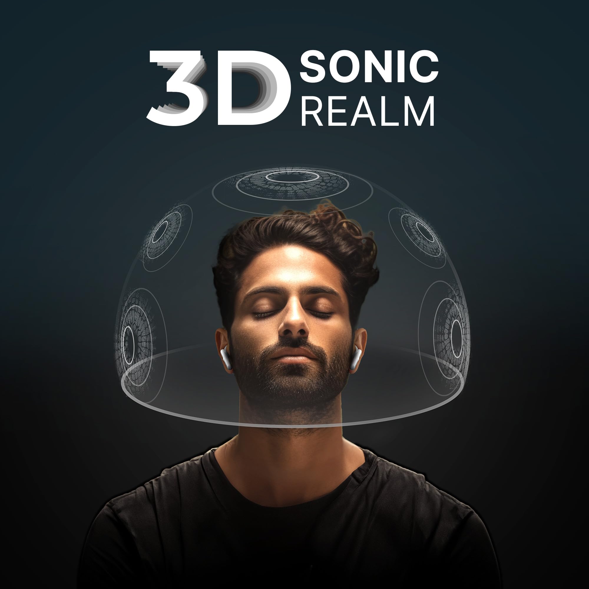 CrossBeats Sonic 3 TWS Ear buds 30dB Hybrid ANC Bluetooth Earphones 40ms Low Latency Gaming buds with Quad Mics 60hr Playtime 13mm Graphene Drivers IPX5 Rating Fast Charge - Wireless Accessory from CrossBeats - Shop in Sri Lanka at Arcade.lk