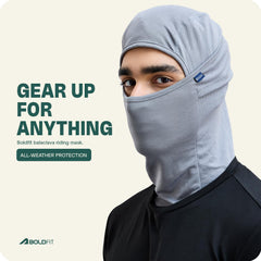 Boldfit Face Mask for Bikers in Riding Full Face Mask Balaclava for Men Black Mask for Bike Riding Accessories Cycling Accessories Stylish Mask for Men & Women Rider Full Face Helmet Mask for Men Grey