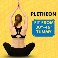 PLETHEON Neoprene 3-in-1 Postpartum Abdominal Belt For Women Belly, Waist & Pelvis Support | Post Pregnancy Recovery Belt | Maternity Tummy Wrap For Slimming & Back Pain Relief (Single Beige)